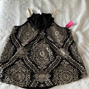 Black top with gold sequins